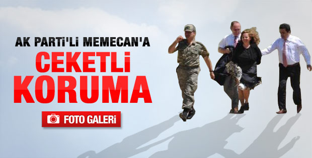 AK Parti'li vekilin zor anları: Uçan eteğe ceketli önlem