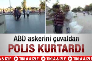 ABD askerlerinin başına çuval geçirmek istediler-Video