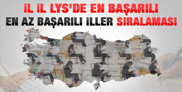 LYS'de en başarılı en az başarılı iller sıralaması