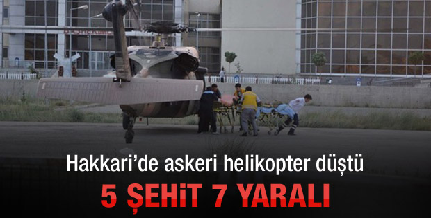 Hakkari'den havalanan askeri helikopter düştü