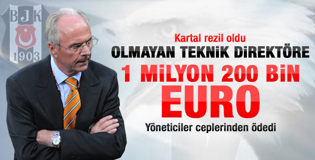 Beşiktaş'ta Eriksson skandalı