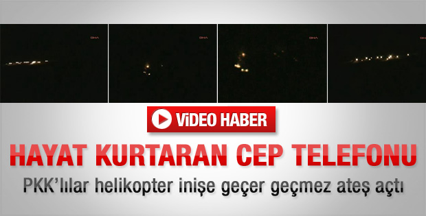 PKK'lılar helikoptere ateş açtı - Video