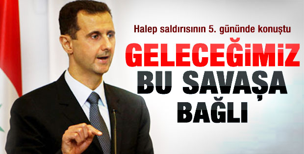 Halep bombalanırken Esad'dan açıklama