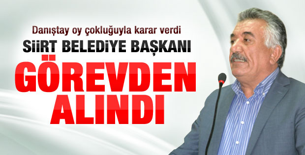 Siirt Belediye Başkanı görevden alındı