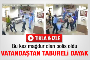 Vatandaştan polise tabureli dayak - Video