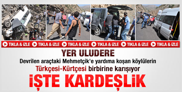 Şırnak'ta askerlerin bulunduğu minibüs şarampole yuvarlandı