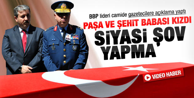 Şehit cenazesinde Destici ve askerler arasında gerginlik