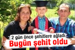 2 gün önce şehit cenazesine katıldı Afyon'da şehit oldu