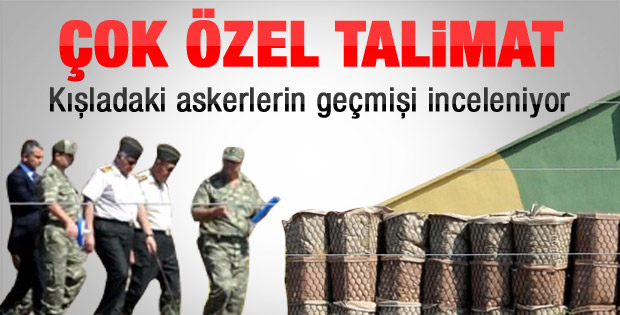 Kışladaki askerler tek tek inceleniyor