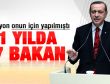 11 yılda 57 bakan