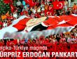 Belçika Türkiye maçında Başbakan Erdoğan pankartı