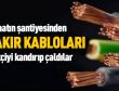 Şantiyede bakır kablo hırsızlığı