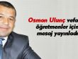 Osman Ulunç'tan öğretmenler günü mesajı