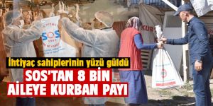 SOS'tan 8 bin aileye kurban payı