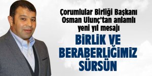 Osman Ulunç'tan yeni yıl mesajı