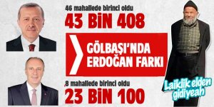 Gölbaşı'nda Erdoğan farkı