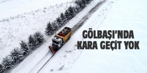 Gölbaşı’nda  Karla Mücadele Aralıksız Sürüyor