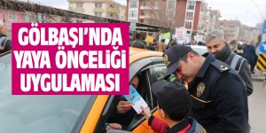 Gölbaşı'nda yaya önceliği uygulaması