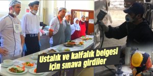 Gölbaşı'nda ustalık ve kalfalık belgesi için sınavı