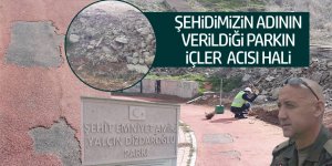 Şehidimizin adının verildiği parkın içler acısı hali