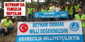 Gölbaşı Ülkü Ocakları Beynam Orman'ında çevre temizliği yaptı