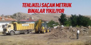 Tehlike saçan metruk binalar yıkılıyor