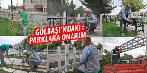 Gölbaşı'ndaki parklar onarımda