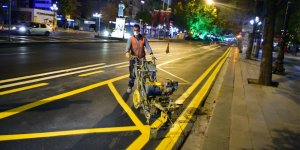 Başkent'in yol çizgileri yenilendi