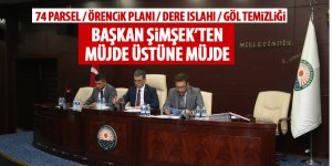 Başkan Şimşek'ten müjde üstüne müjde