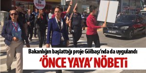 Gölbaşı’nda 'önce yaya' uygulaması yapıldı