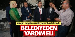 Gölbaşı Belediyesi'nden yangın mağduru aileye destek