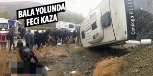 Bala yolunca feci kaza: 30 yaralı