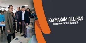 Kaymakam Bilgihan model uçak kursunu ziyaret etti