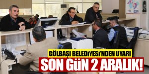 Gölbaşı Belediyesi'nden uyarı!