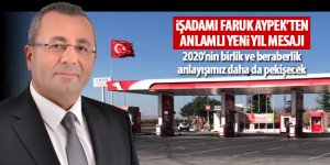 İşadamı Faruk Aypek'ten yeni yıl mesajı