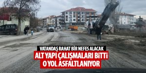 İlkokul sokak asfaltlanıyor