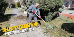 Parklar bahara hazır