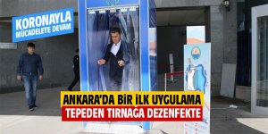 "Nanoteknolojik Dezenfektan Kabini" ilk olarak Gölbaşı’nda kuruldu