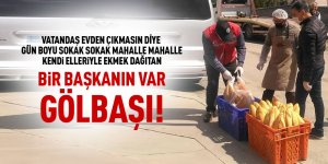 Başkan Şimşek ekmek dağıtımı yaptı