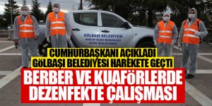 Gölbaşı Belediyesi'nden dezenfektan çalışması!