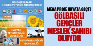 Gölbaşılı gençler devlet desteği ile meslek sahibi olacak…