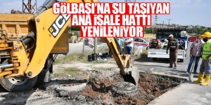 ASKİ Gölbaşı içme suyu ana ishale hattını yeniliyor