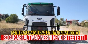 Başkan Ramazan Şimşek sathi kaplama çalışmasını yakından inceledi…