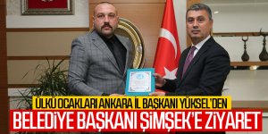 Ülkü Ocakları Başkanı Yüksel’den Belediye Başkanı Şimşek’e ziyaret