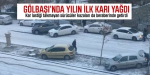 Gölbaşı'nda yılın ilk kar sınavı