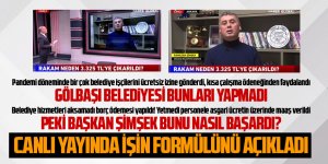 Başkan Şimşek işin formülünü açıkladı