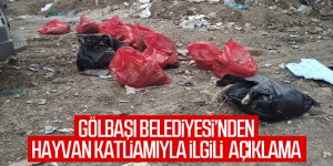 Gölbaşı Belediyesinden hayvan katliamıyla ilgili açıklama