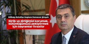 Başkan Ramazan Şimşek'ten Kurban Bayramı mesajı