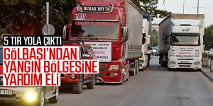 Gölbaşı'ndan yangın bölgesine yardım