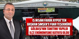 Faruk Aypek'ten Başkan Şimşek ve ekibine fuar teşekkürü